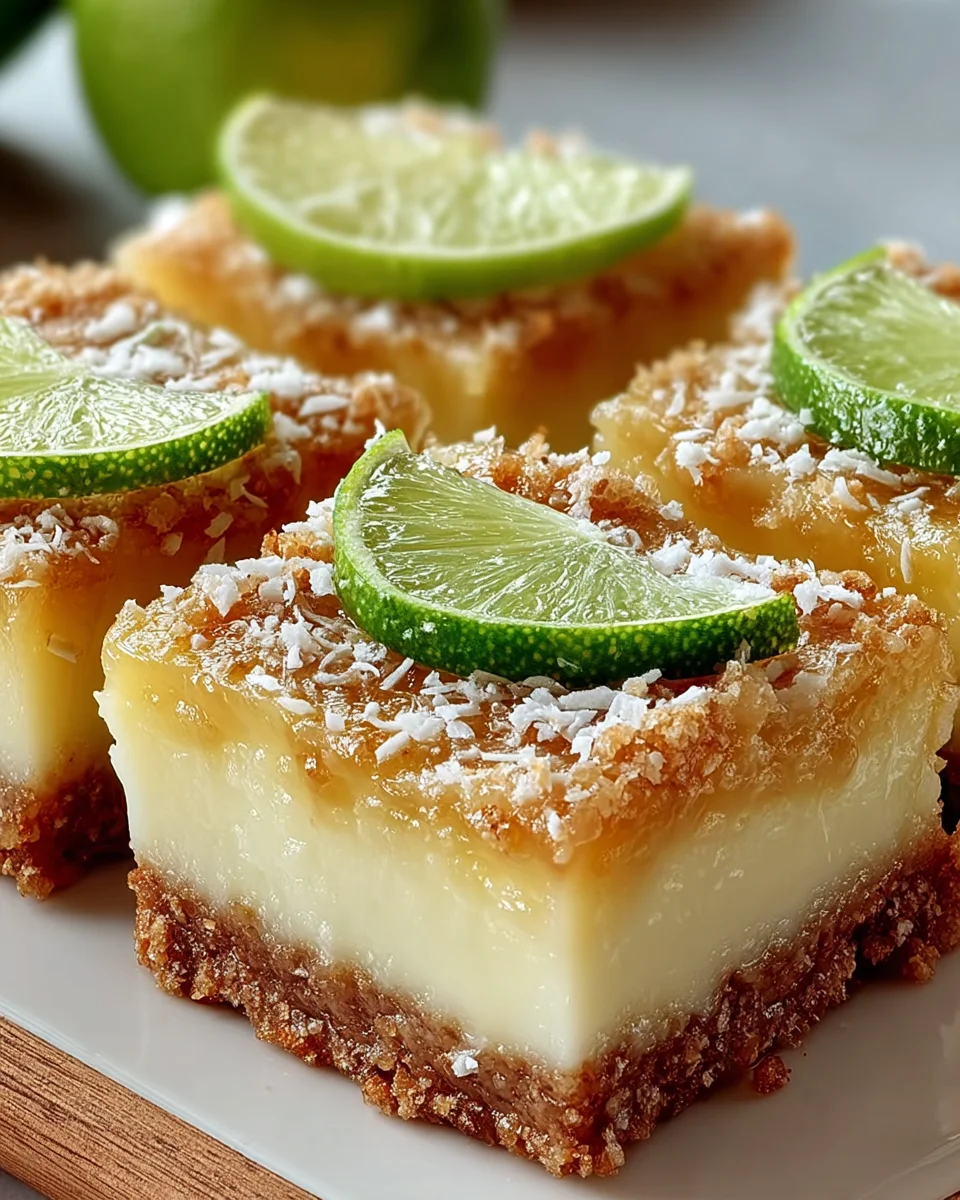 Zesty Tropical Chill Coconut Lime Bars Dessert Delight