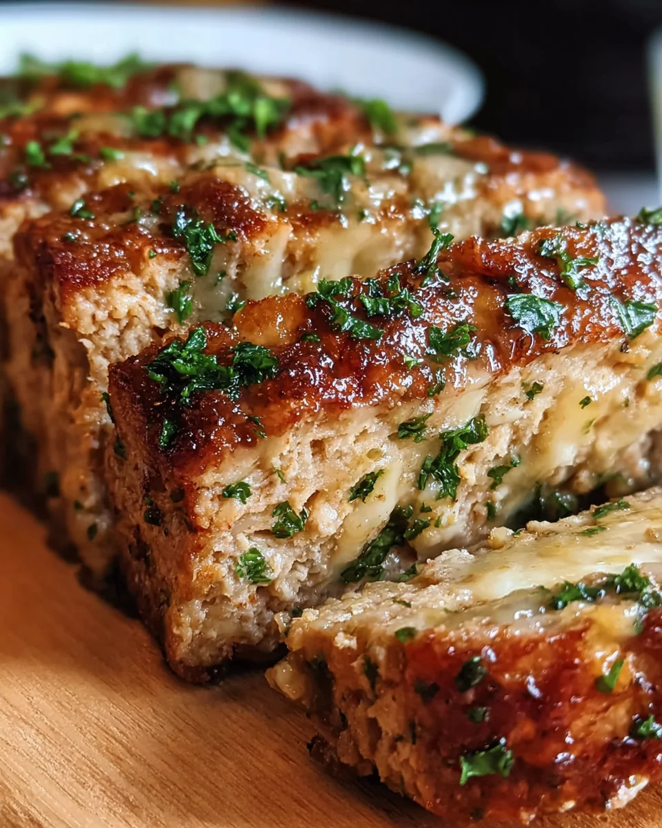 Amazing Juicy Garlic Parmesan Chicken Meatloaf Recipe