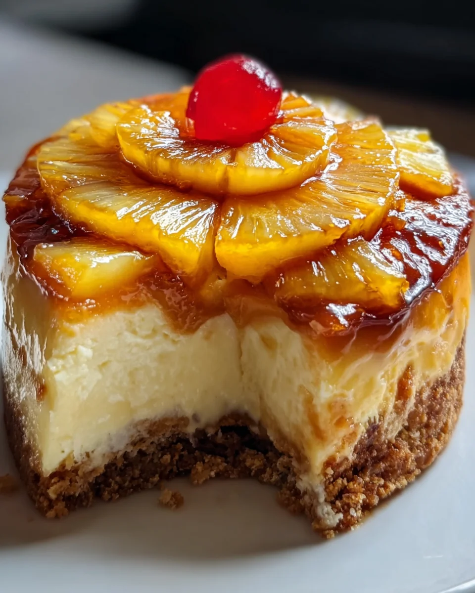 Sweet & Tangy Pineapple Upside Down Cheesecake Perfection