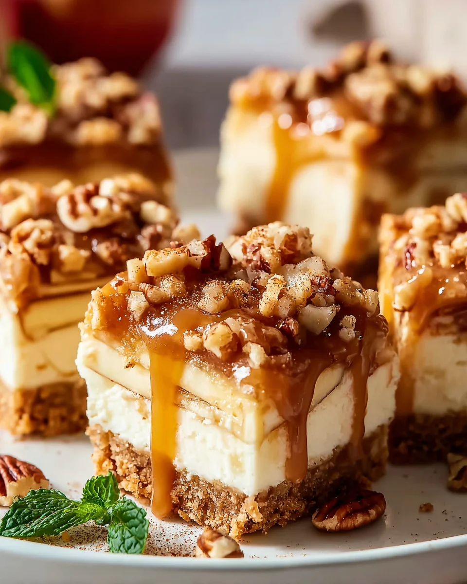 Decadent Caramel Apple Cheesecake Bars: Easy Fall Dessert
