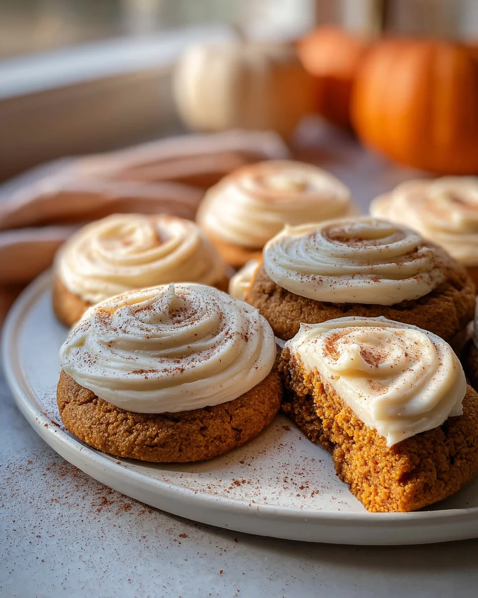 Best Soft Pumpkin Cookies with Cream Cheese Frosting