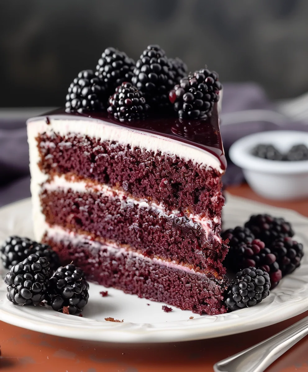 The Ultimate Gothic Blackberry Velvet Cake Cream Filling