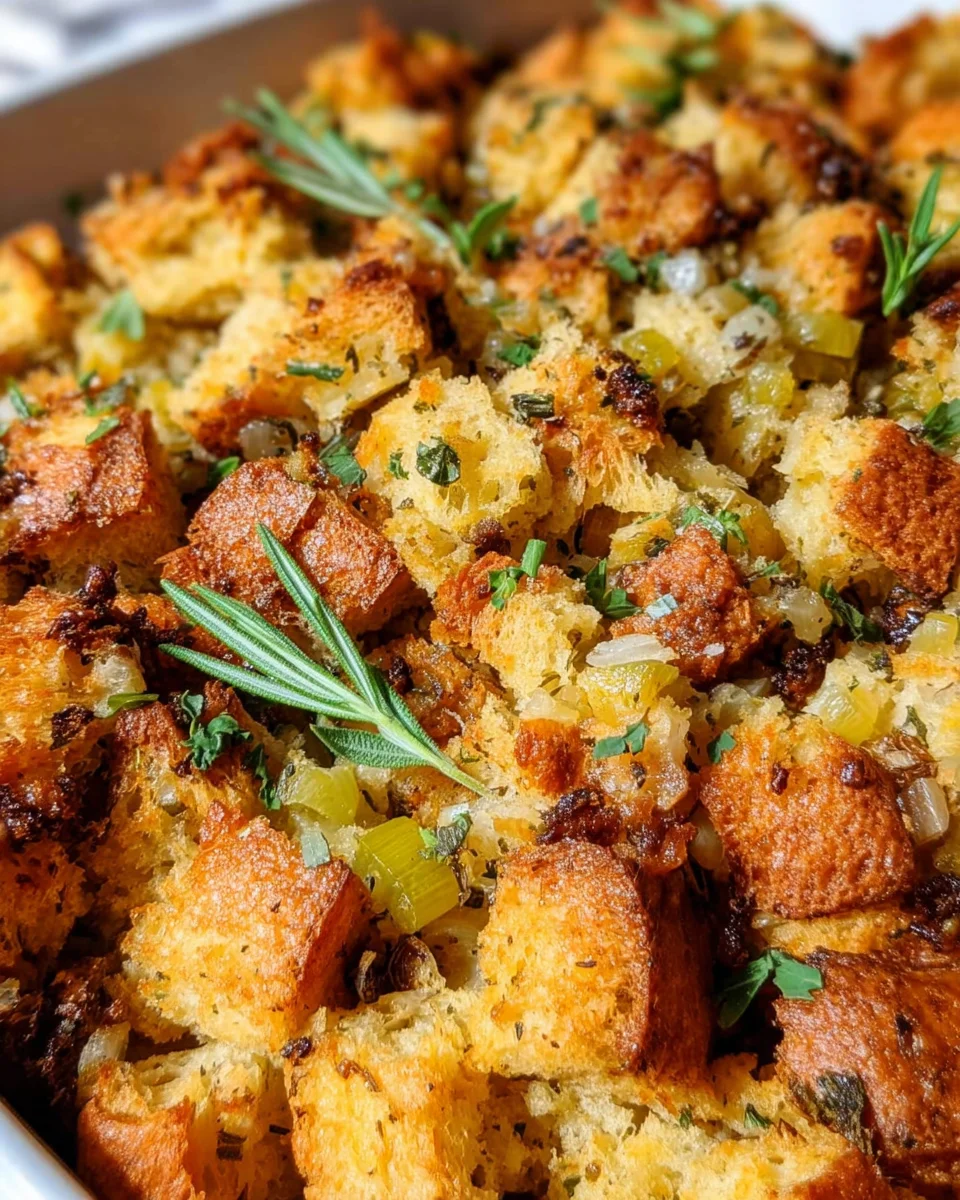 Classic Homemade Stuffing: Perfect Side Dish for Beef!