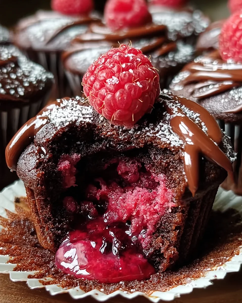 Raspberry Chocolate Lava Cupcakes: Indulge in Gooey Bliss!