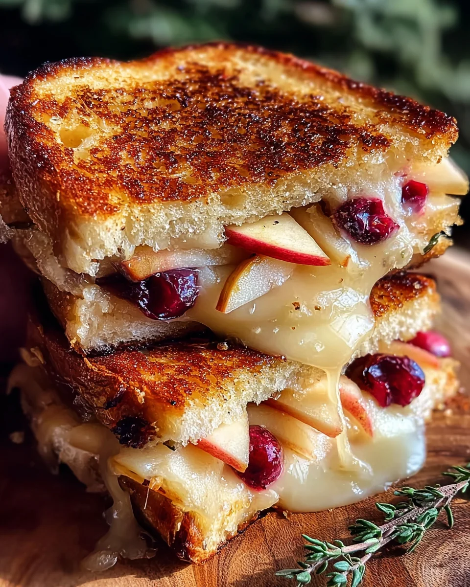 Irresistible Apple Cranberry Grilled Cheese Delight
