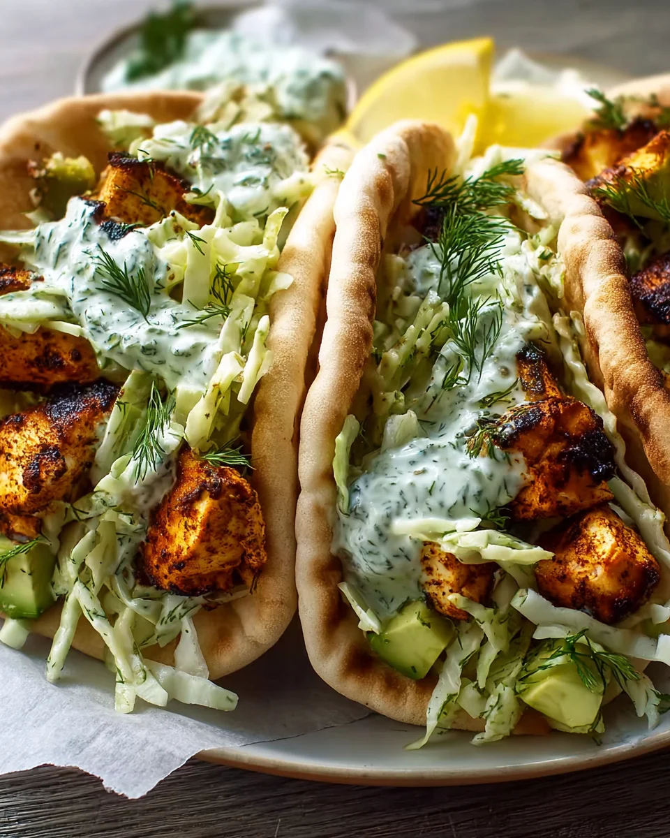 Quick Sheet Pan Chicken Pitas with Zesty Herby Ranch