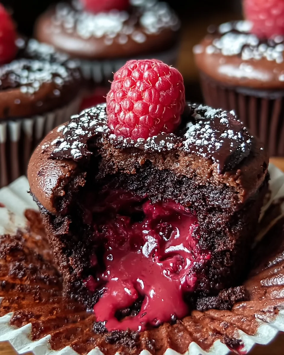 Raspberry Chocolate Lava Cupcakes: Indulge in Gooey Bliss!