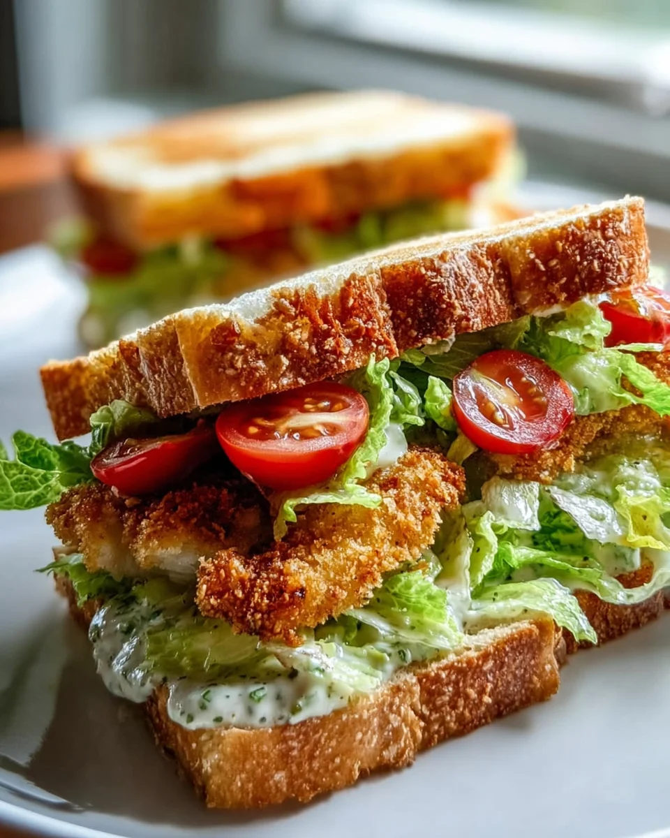 Crunchy Chicken Caesar Sandwich Recipe – Ultimate Flavor!