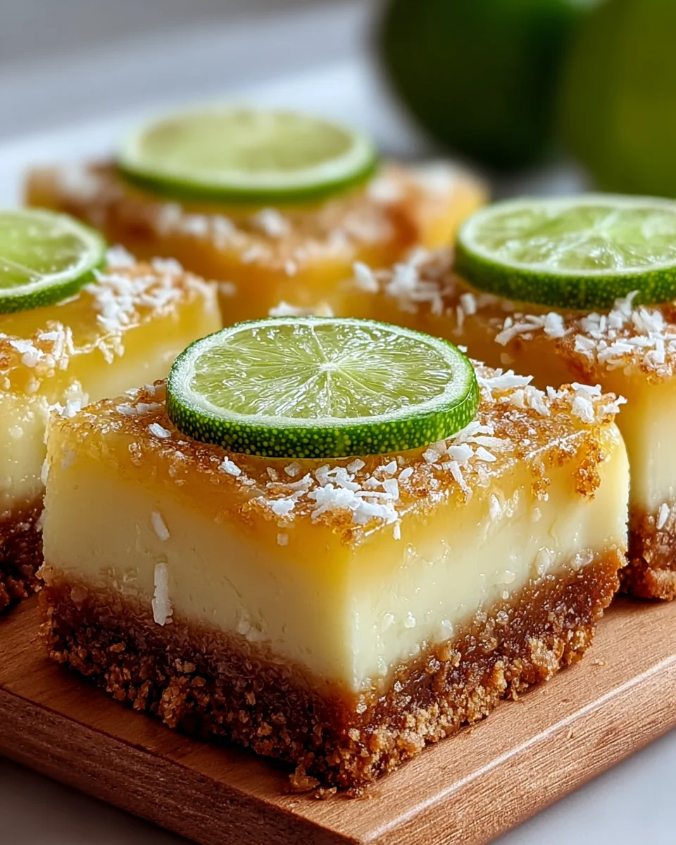 Zesty Tropical Chill Coconut Lime Bars Dessert Delight