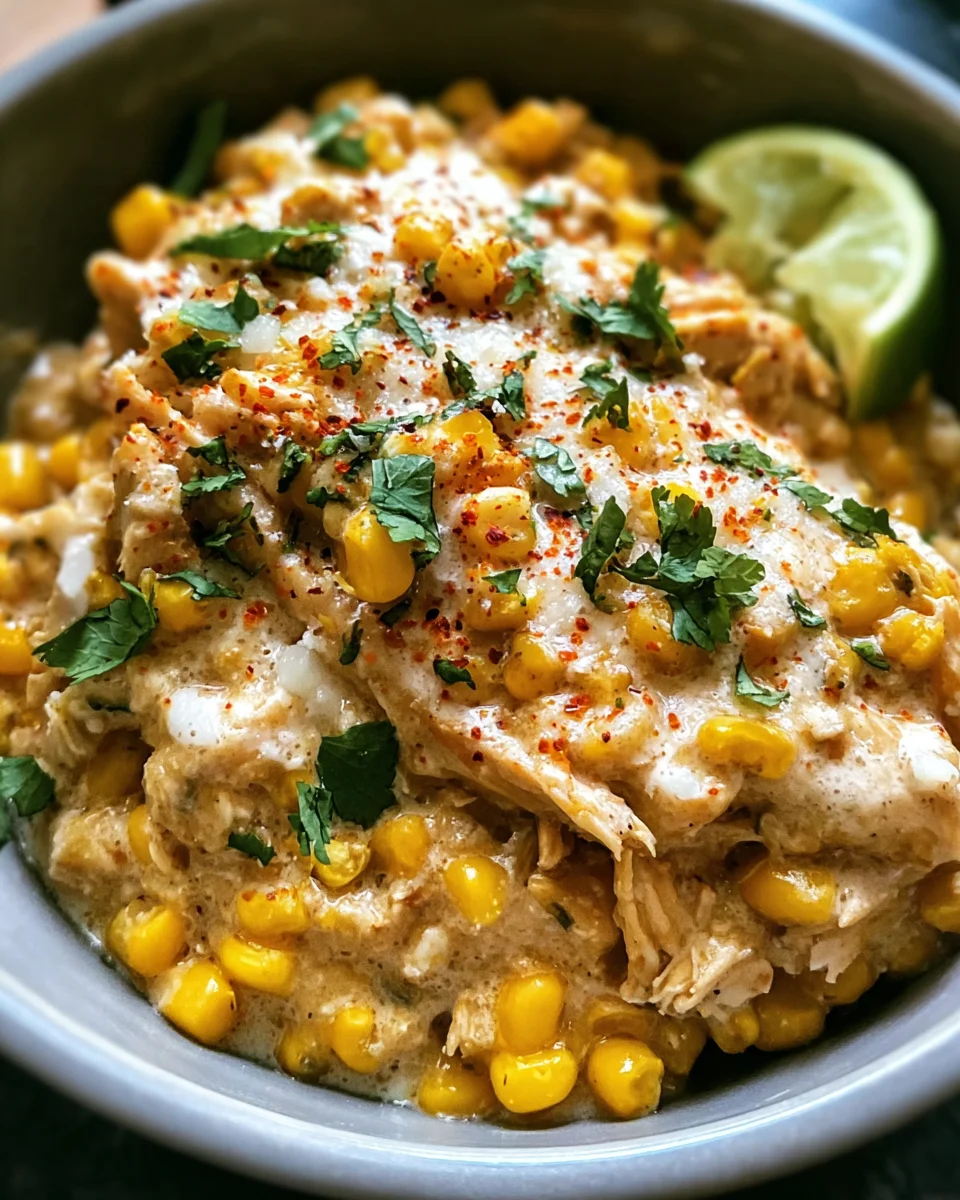 Slow Cooker Street Corn Chicken: Easy Weeknight Meal!