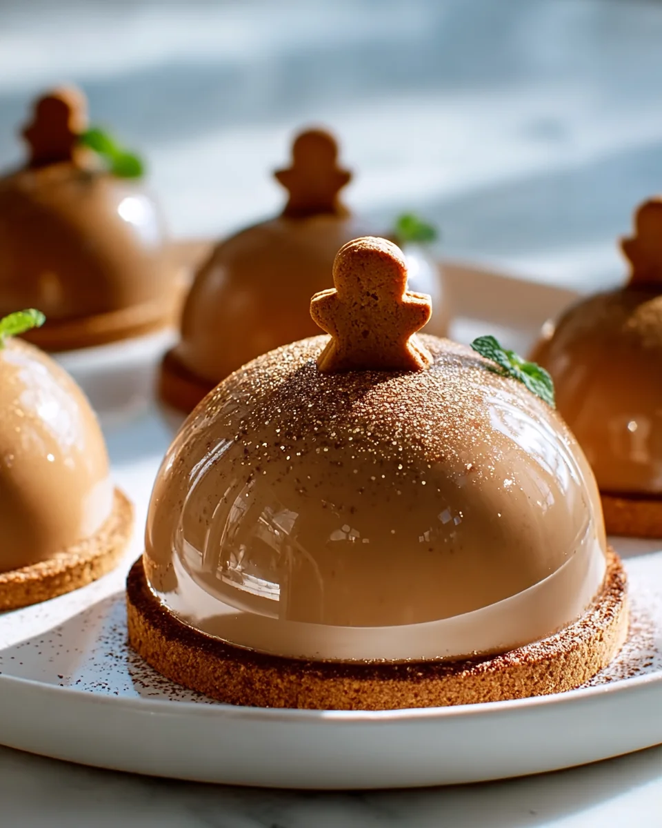 Dreamy Spiced Gingerbread Latte Mousse Domes Recipe