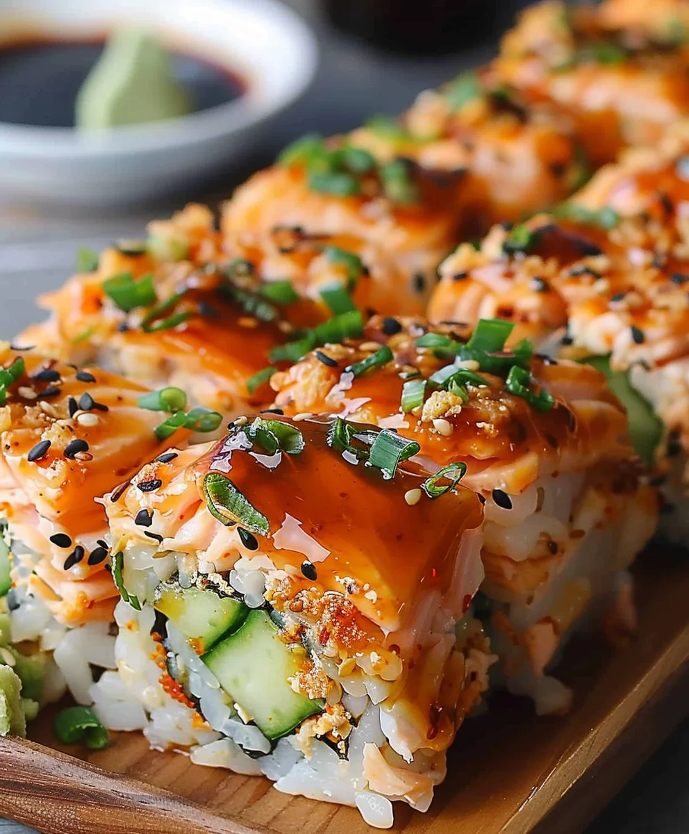 Spicy Salmon Sushi Bake