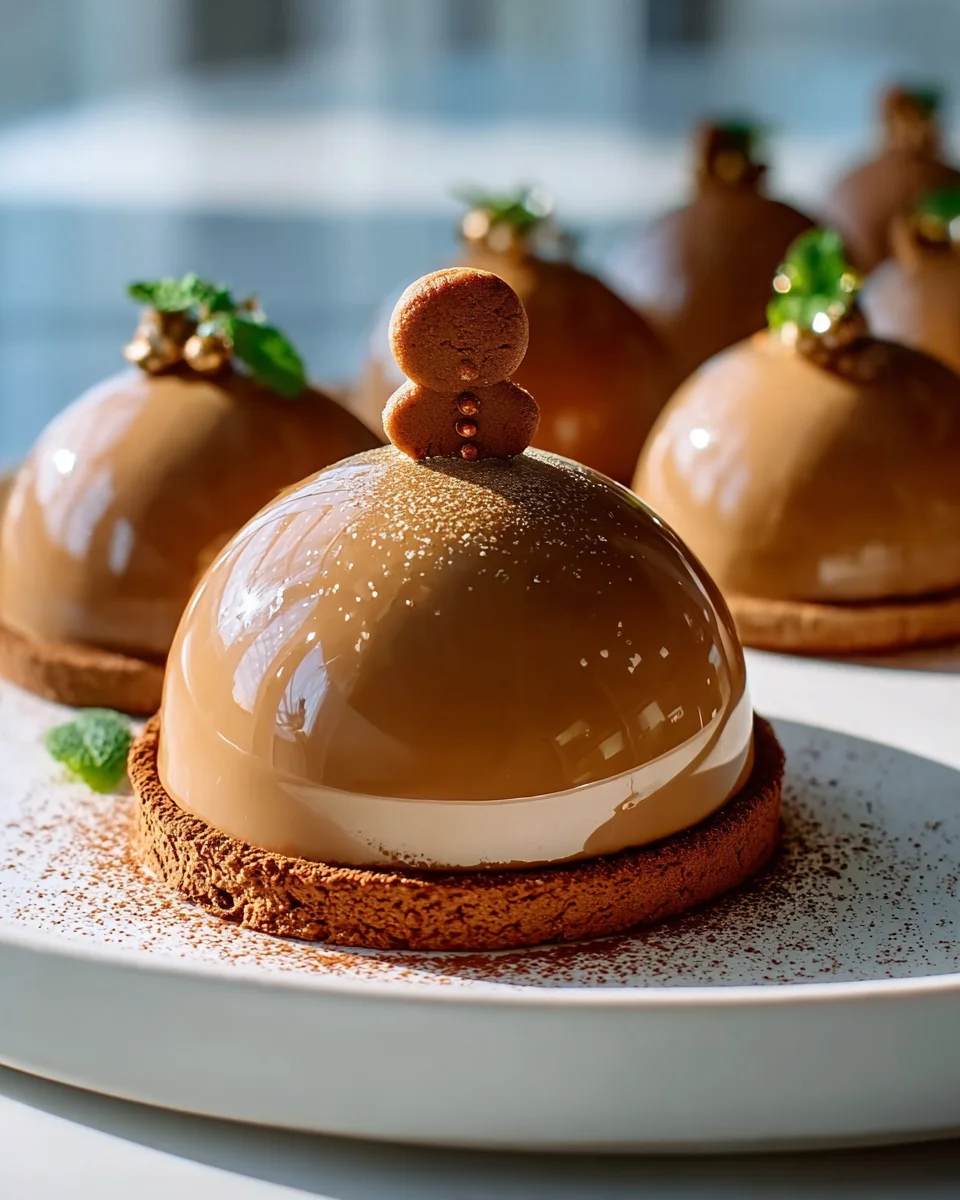 Dreamy Spiced Gingerbread Latte Mousse Domes Recipe