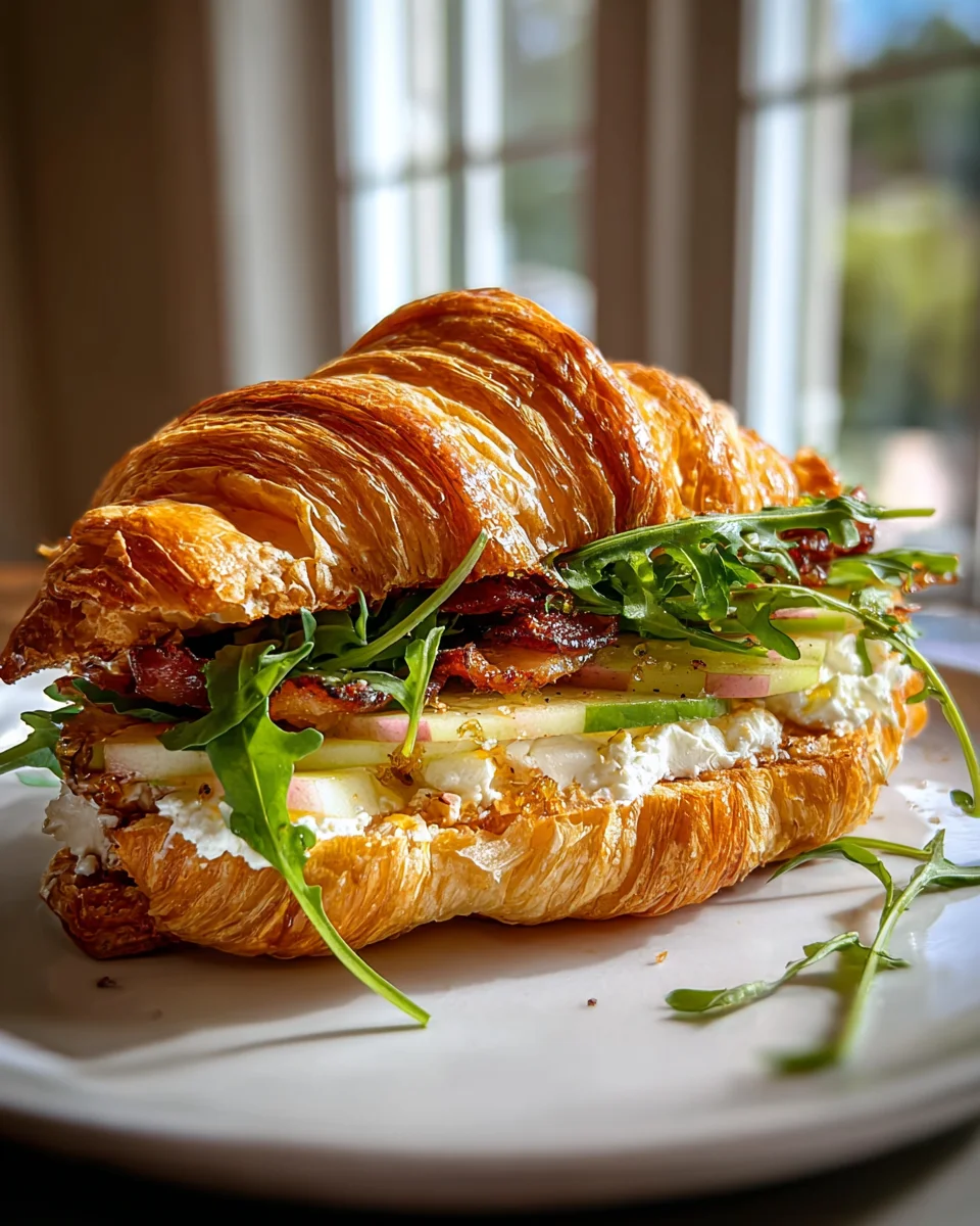 Apple Goat Cheese Croissant Sandwich: Easy Brunch Recipe