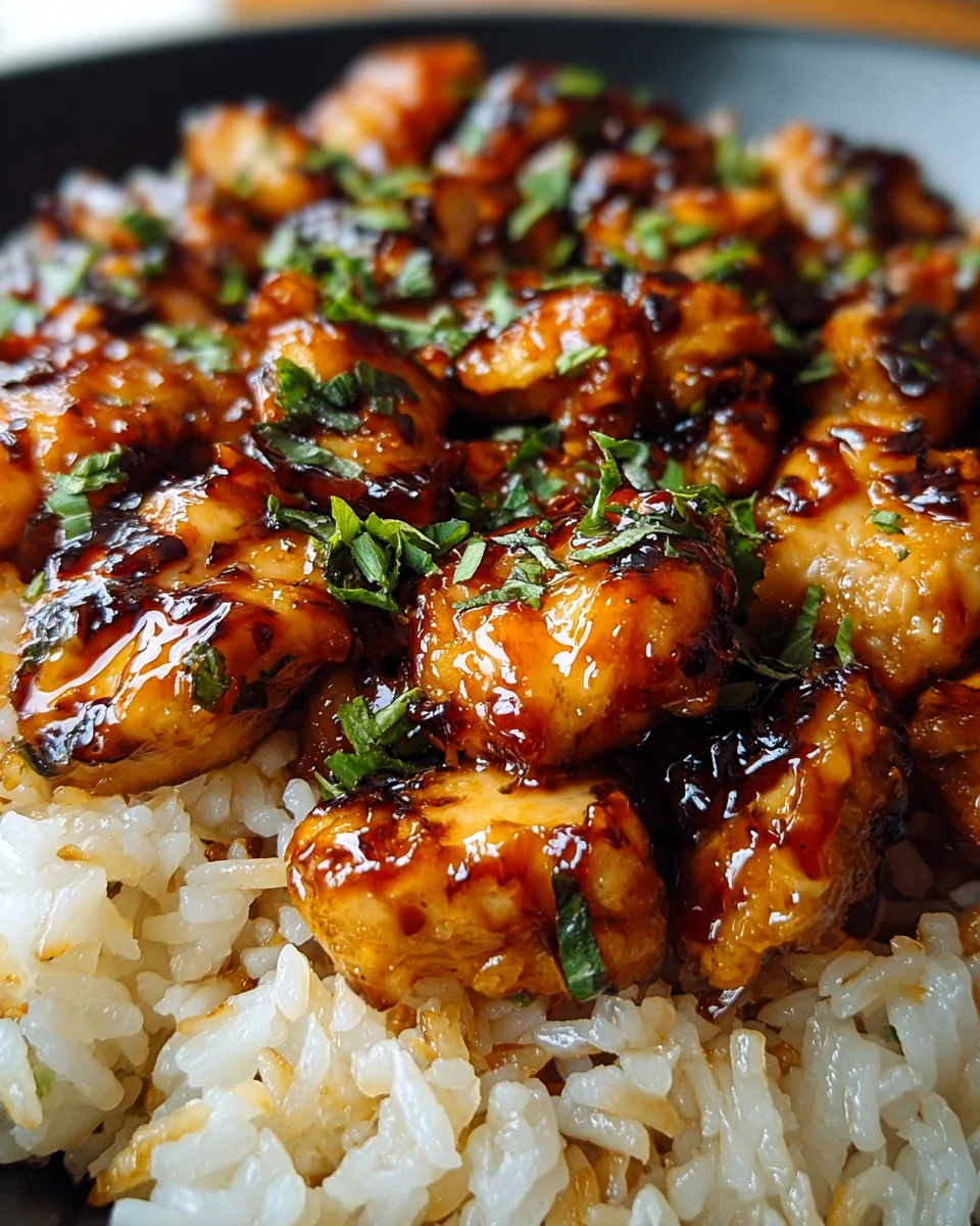 Sweet & Sticky Honey BBQ Chicken Rice: Family Favorite!