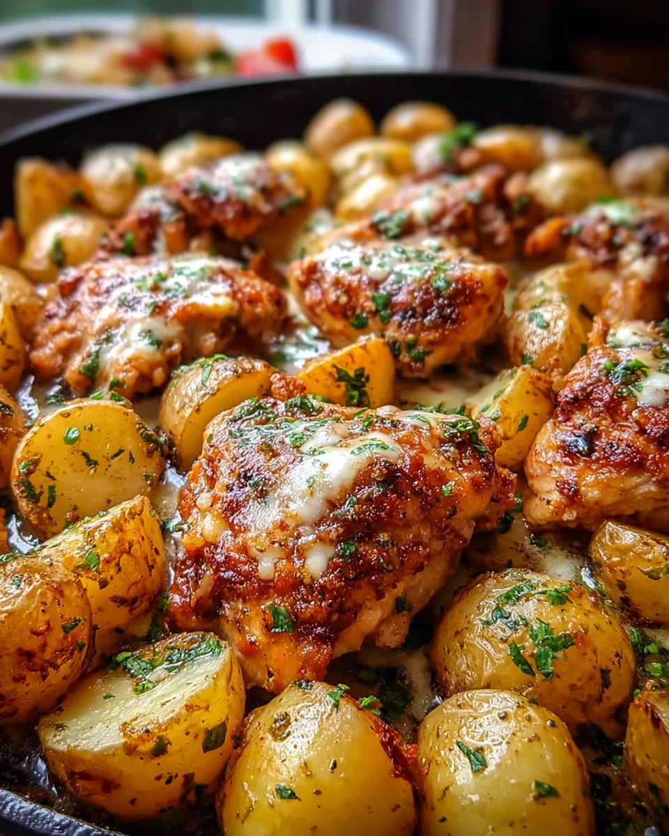 Garlic Parmesan Chicken & Potatoes: Easy One-Pan Meal!