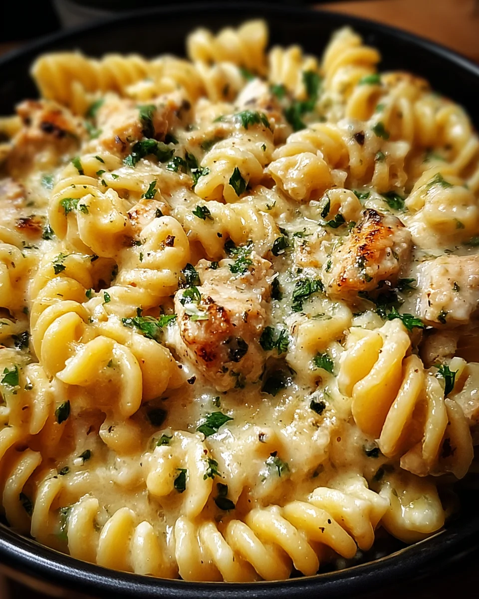 The Best Crockpot Garlic Parmesan Chicken Pasta Recipe