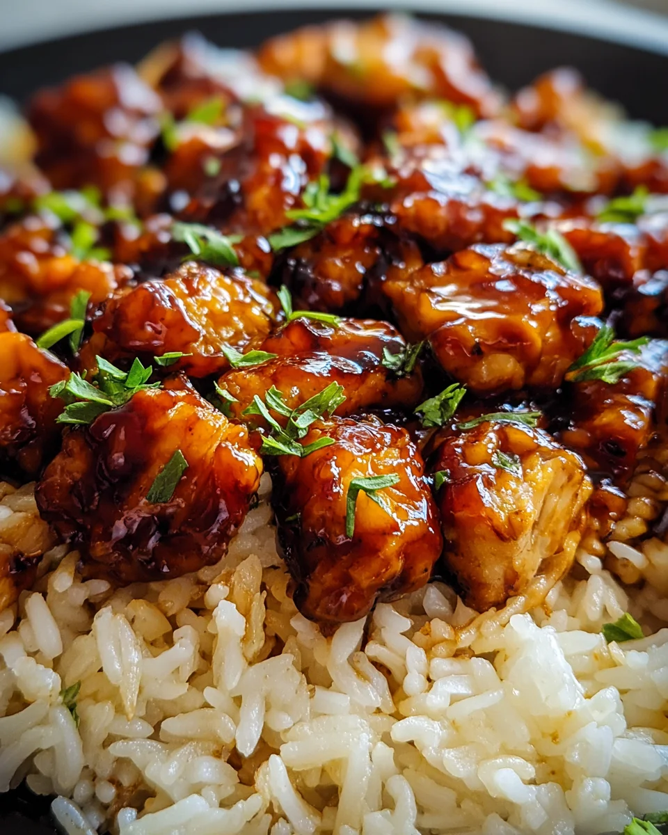 Sweet & Sticky Honey BBQ Chicken Rice: Family Favorite!
