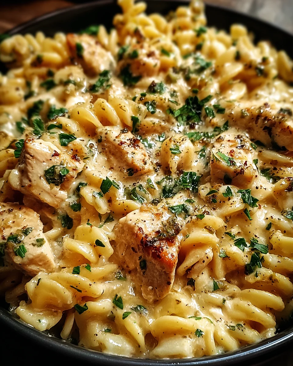 The Best Crockpot Garlic Parmesan Chicken Pasta Recipe