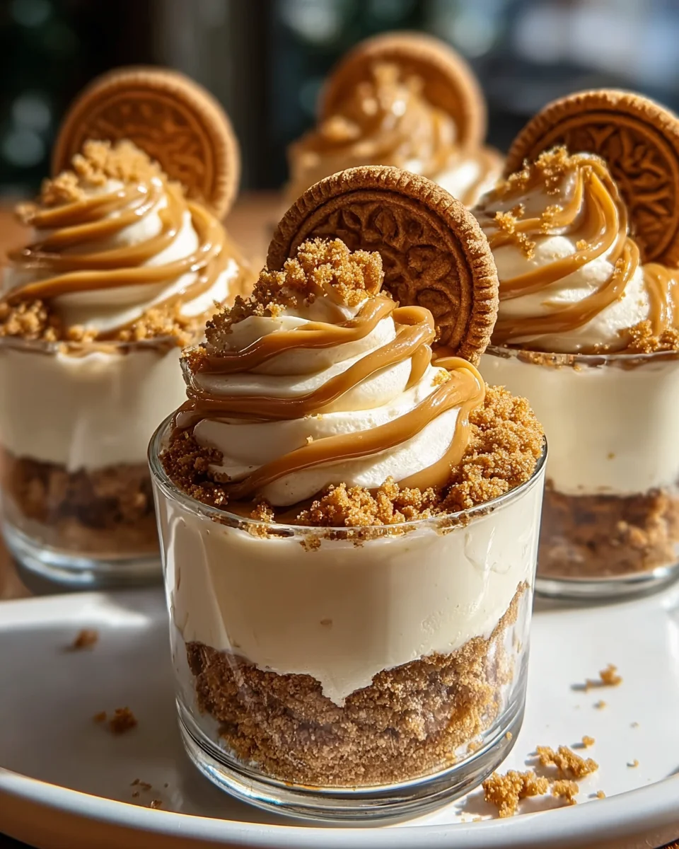 Creamy Cookie Butter Cheesecake Cups: Quick & Delicious