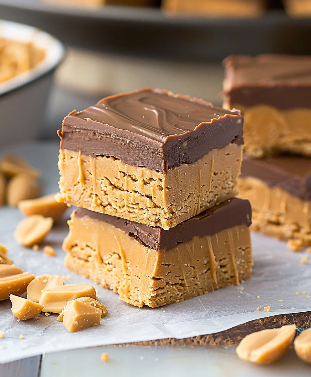 Easy No-Bake Peanut Butter Squares
