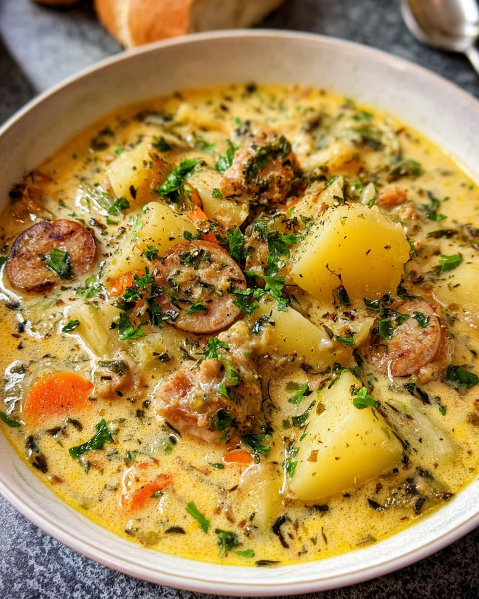 Hearty Potato & Beef Sausage Chowder: Comfort in a Bowl