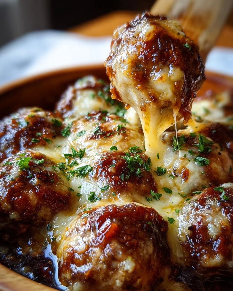 Best Crockpot French Onion Beef Meatballs Recipe Ever!