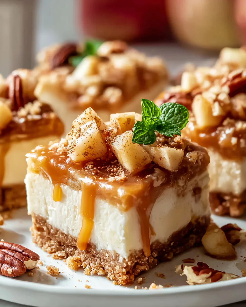 Decadent Caramel Apple Cheesecake Bars: Easy Fall Dessert