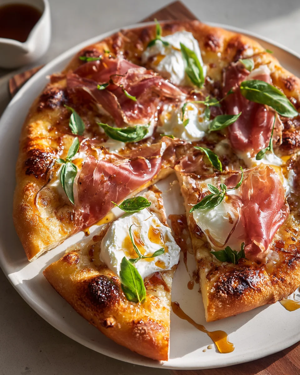 Elevate Your Dinner: Beef Prosciutto & Honey Burrata Pizza