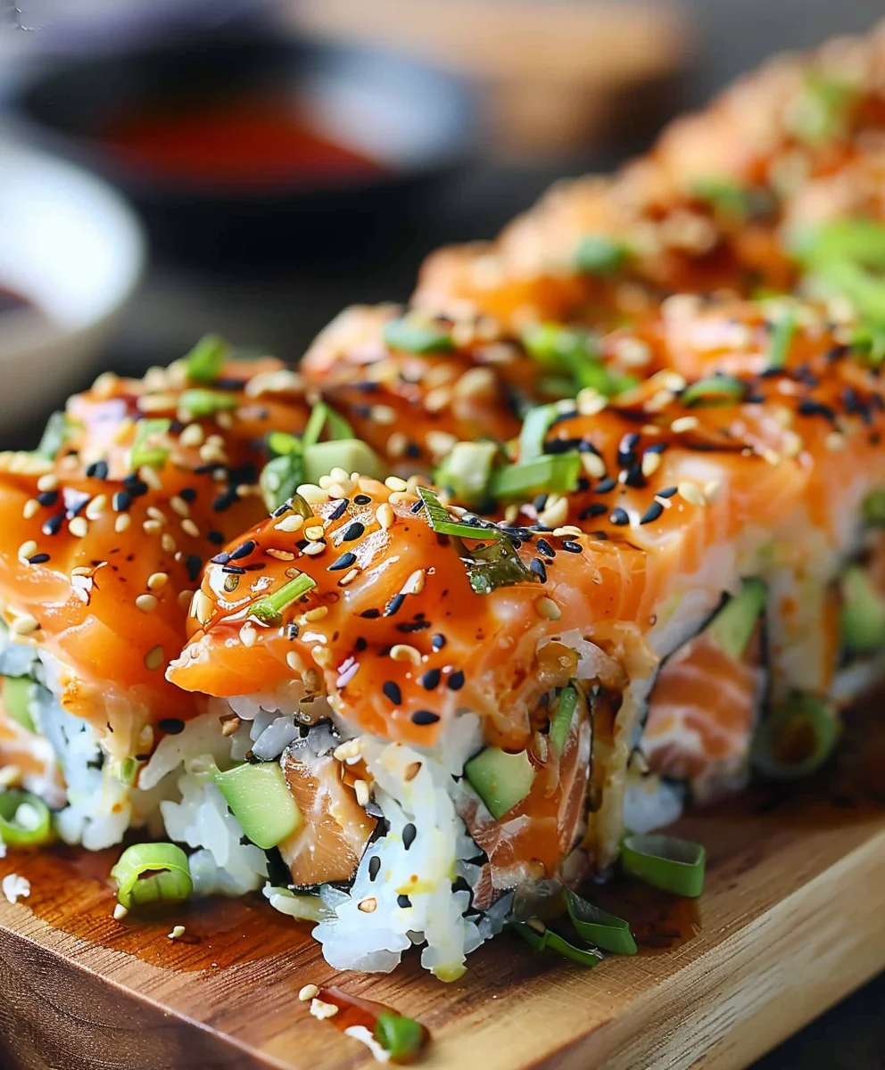 Spicy Salmon Sushi Bake Recipe - Easy & Delicious!
