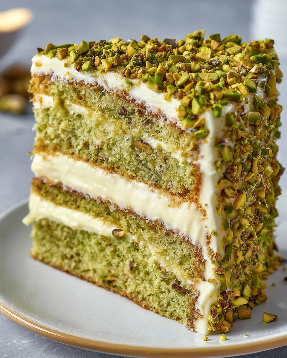 Indulge in Pistachio Mascarpone Layer Cake Delight Recipe