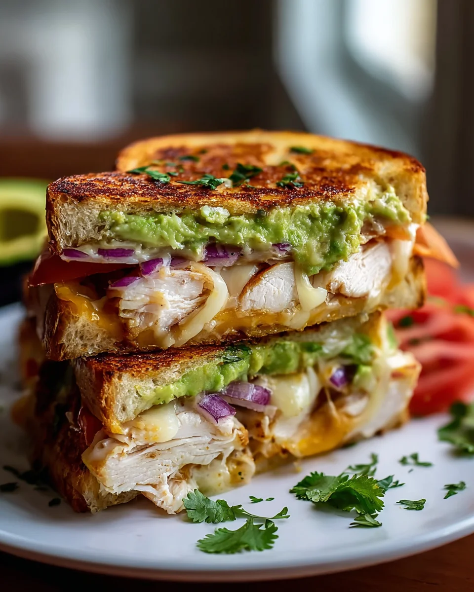 Delicious Chicken Avocado Melt Sandwich Recipe to Savor!