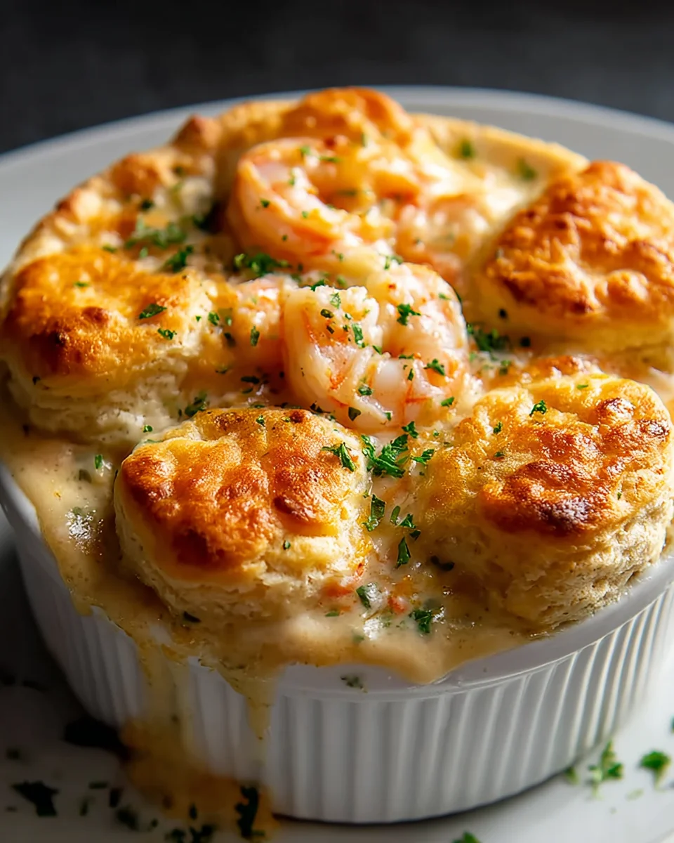 Shrimp Lobster Cheddar Bay Biscuit Pot Pie Recipe Delight