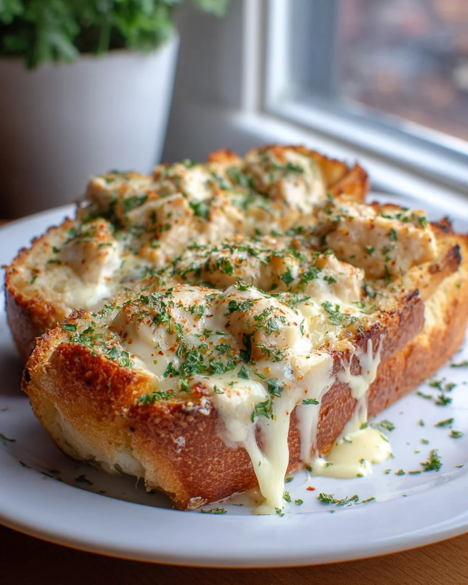 Irresistible Chicken Alfredo Garlic Bread Recipe You’ll Love!
