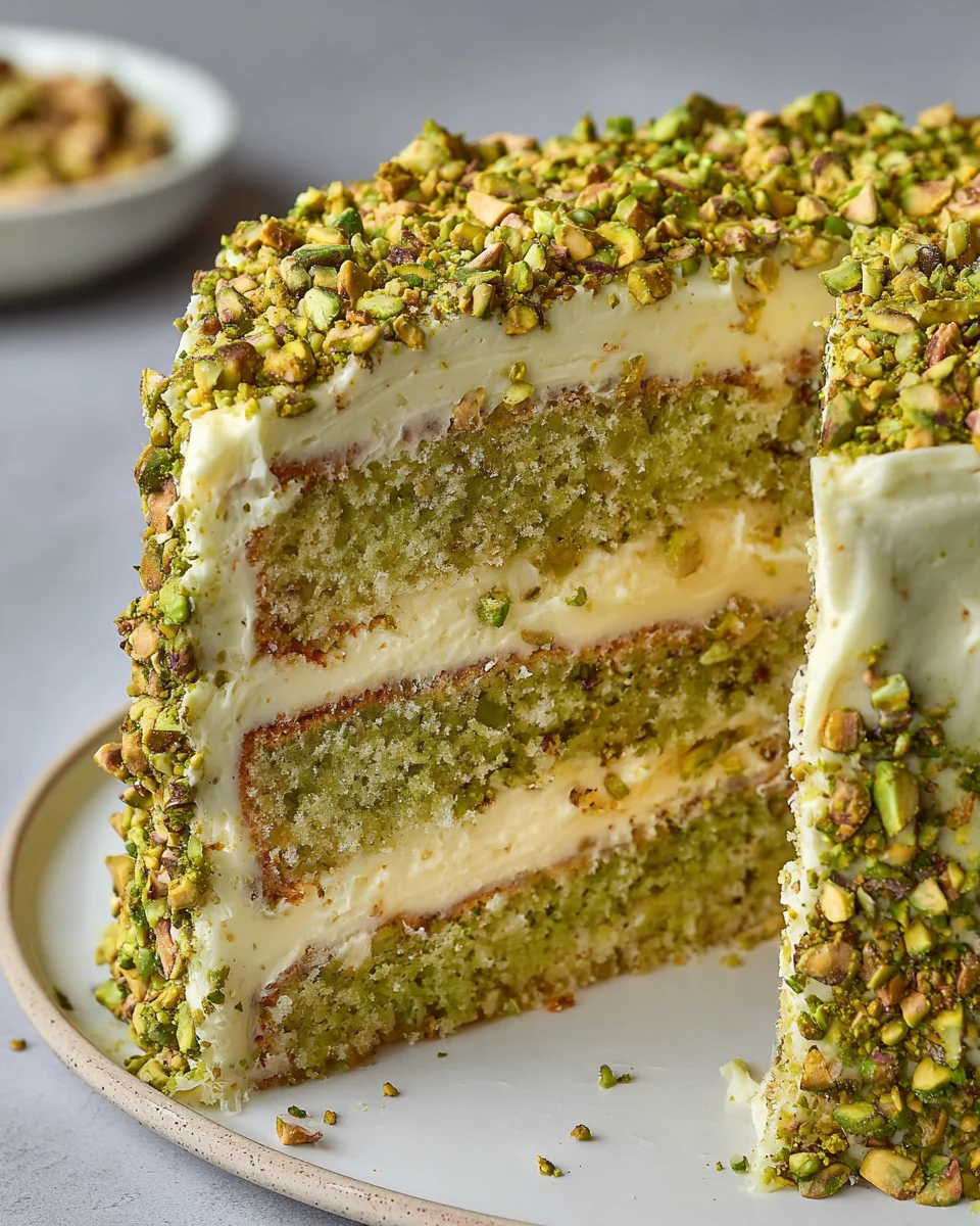 Indulge in Pistachio Mascarpone Layer Cake Delight Recipe