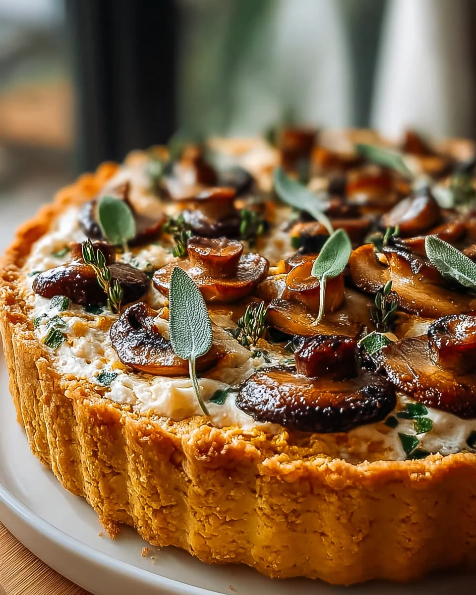 Delicious Harvest Delight Pumpkin Sage Mushroom Tart Recipe