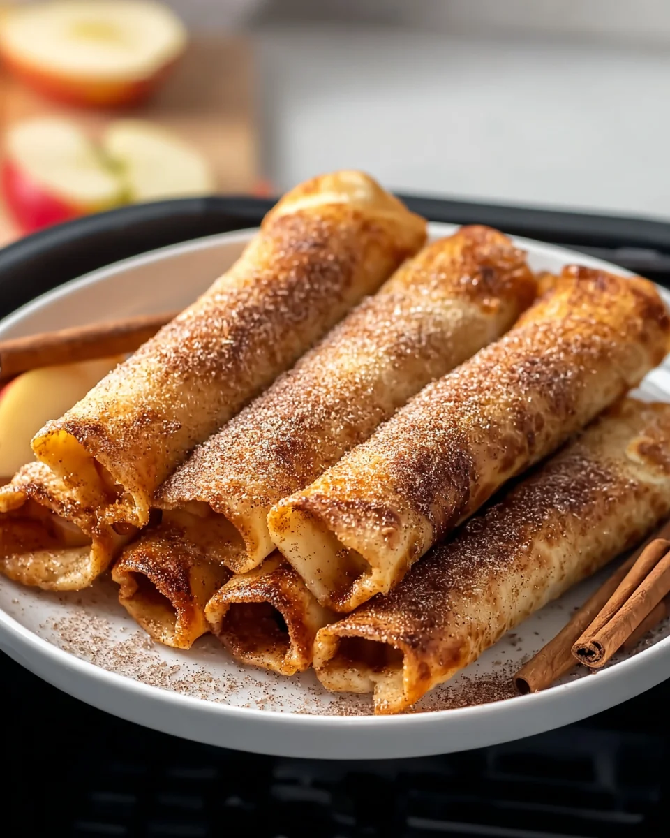 Crispy Air Fryer Apple Pie Taquitos - Easy & Delicious Recipe!