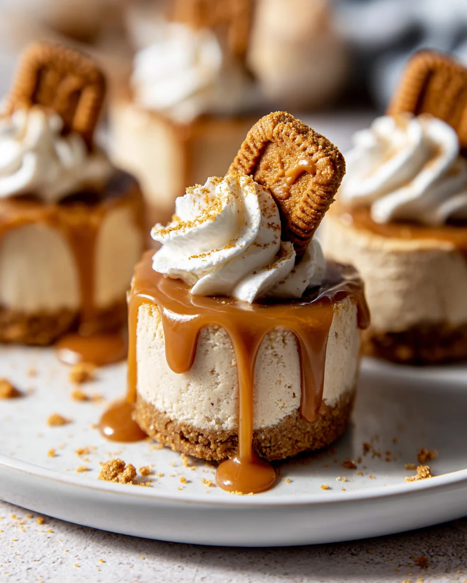 No Bake Mini Biscoff Cheesecakes