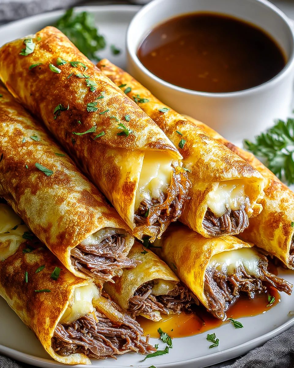 French Dip Tortilla Rollups