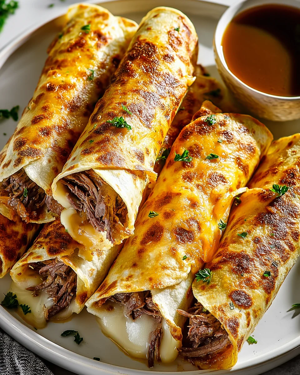 Savory French Dip Tortilla Rollups for Easy Entertaining