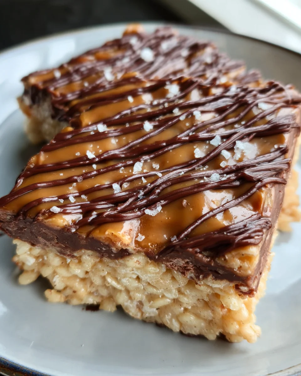 Salted Caramel Rice Krispie Treats: Sweet & Crunchy Delight!