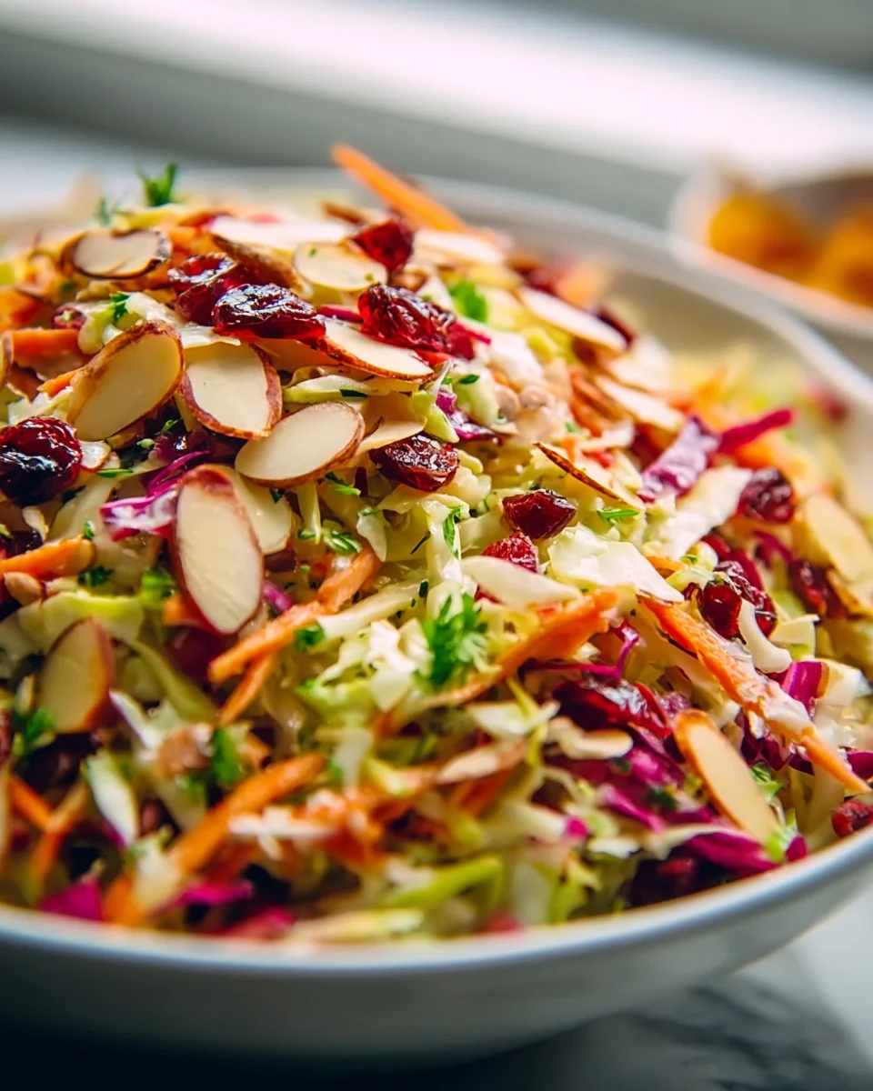 Cranberry Almond Thanksgiving Slaw: Perfect Holiday Side