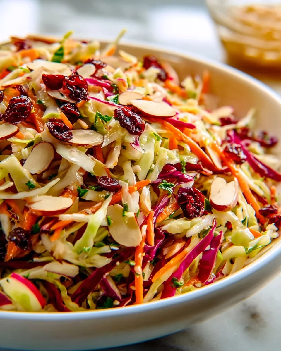 Cranberry Almond Thanksgiving Slaw: Perfect Holiday Side