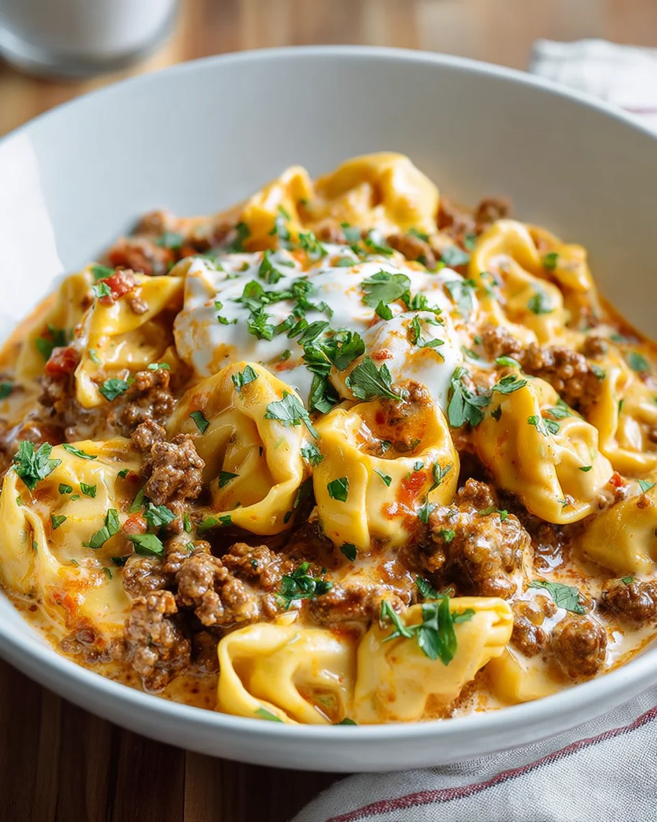 Cheesy Taco Tortellini Bake: Easy, Delicious Family Dinner!