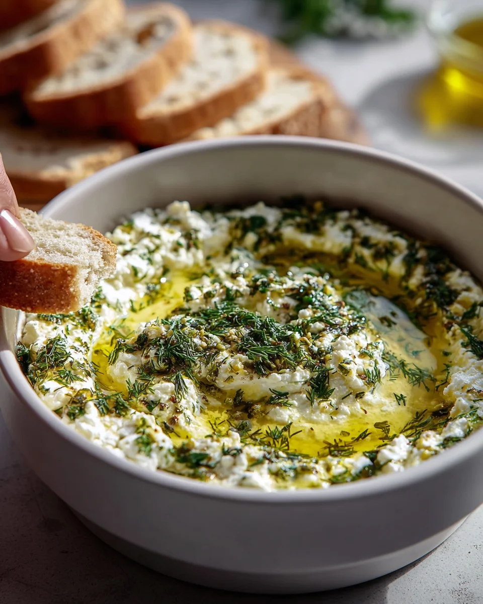 Easy Herb and Feta Olive Oil Dip Recipe for Flavorful Snacking