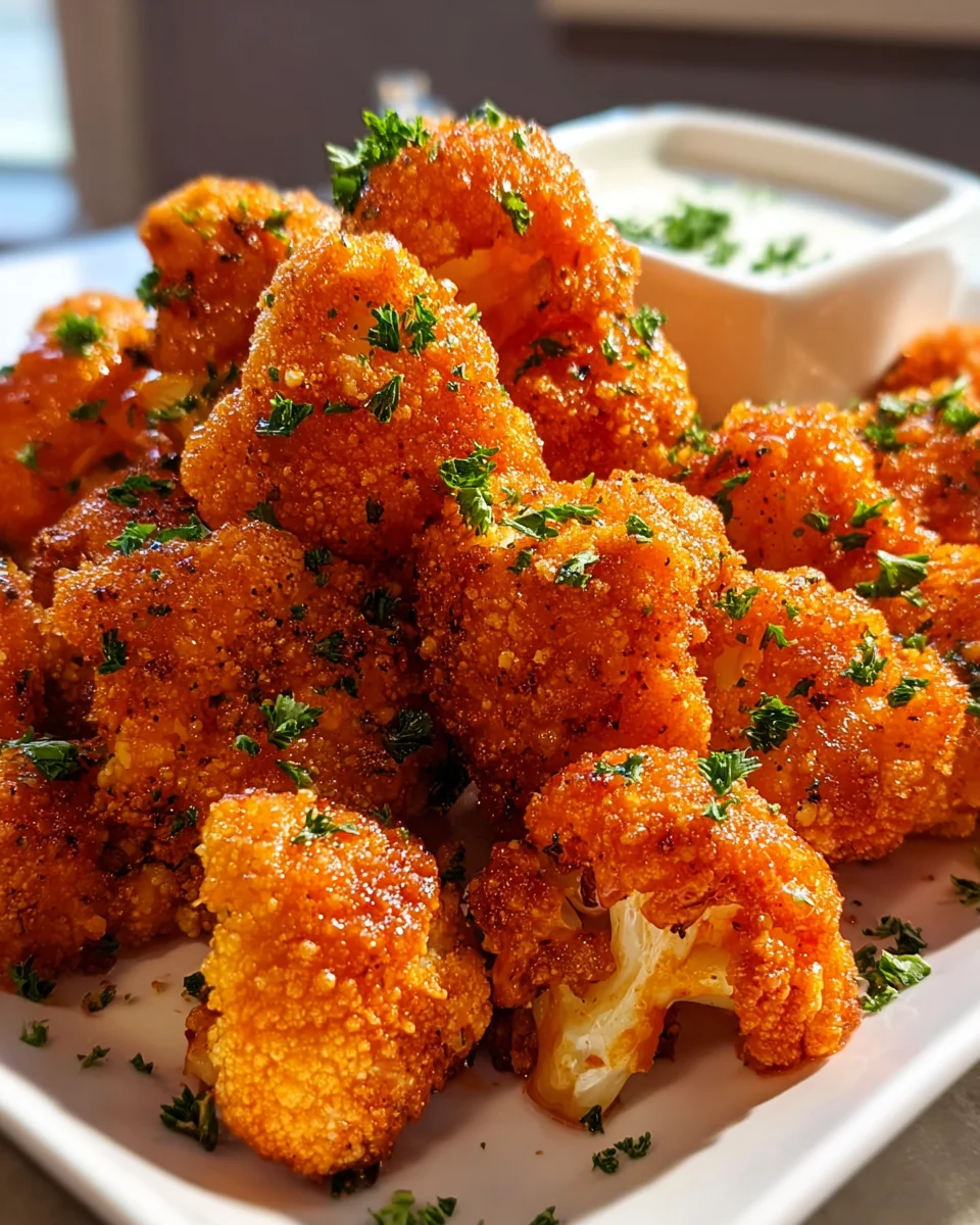 Crispy Buffalo Cauliflower Bites: Irresistibly Spicy Snack!
