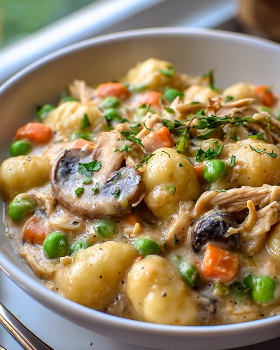 One Pot Gnocchi Chicken Pot Pie: Easy Comfort Food Recipe