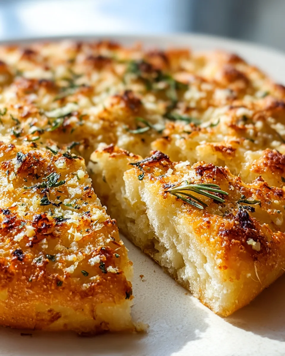 Garlic Parmesan Focaccia: Crispy, Cheesy & Irresistible