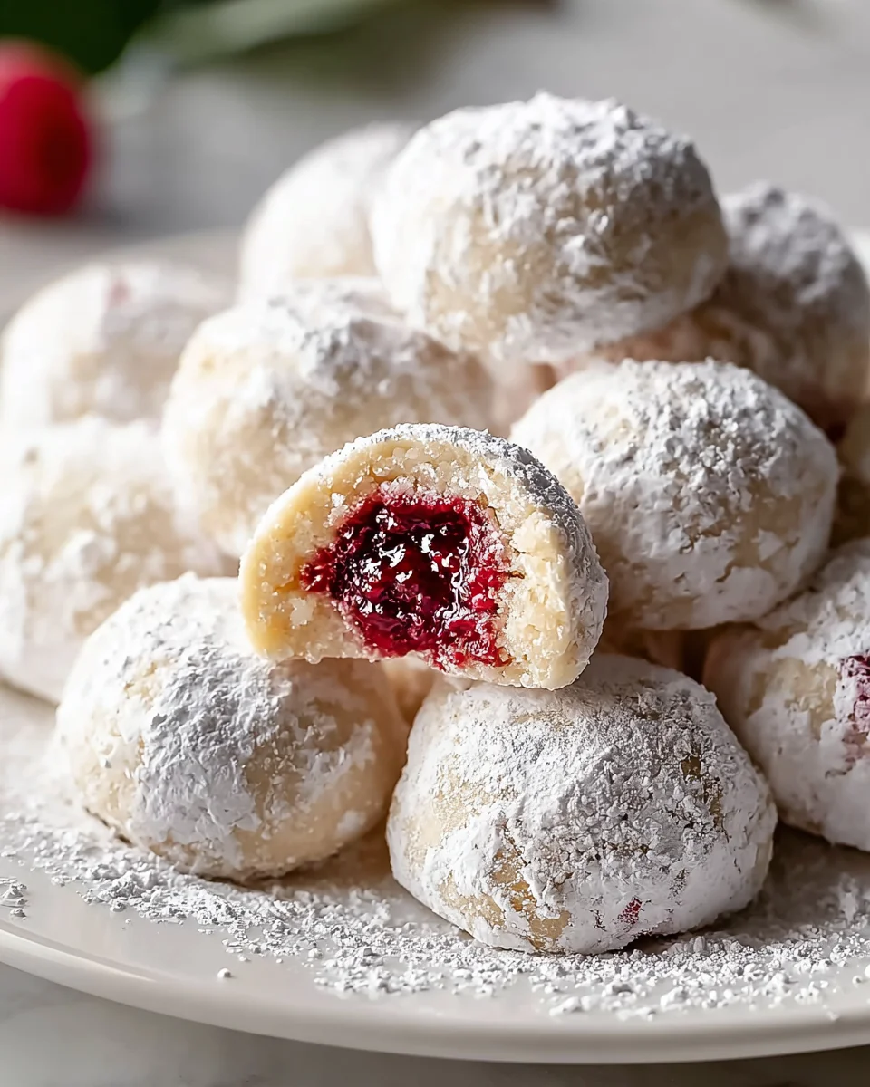 Raspberry Almond Snowball Cookies: A Delightful Treat!