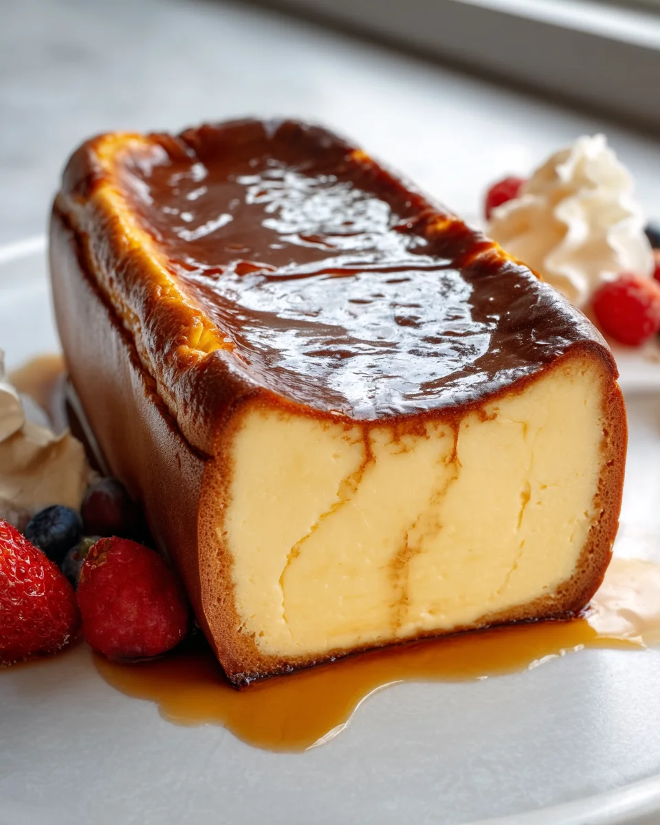 Delicious Burnt Basque Cheesecake Made in a Loaf Pan